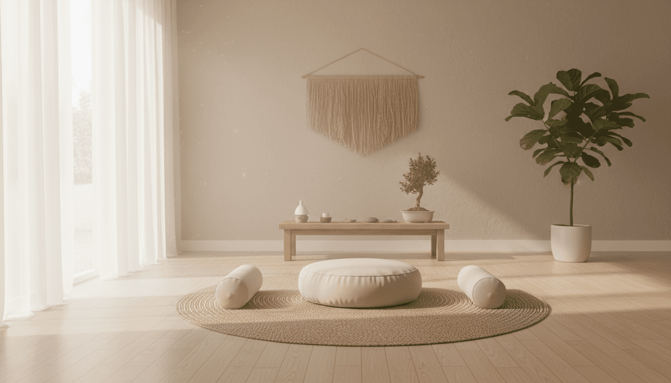 Calm and peaceful healing space with soft lighting, reflecting the supportive nature of spiritual coaching
